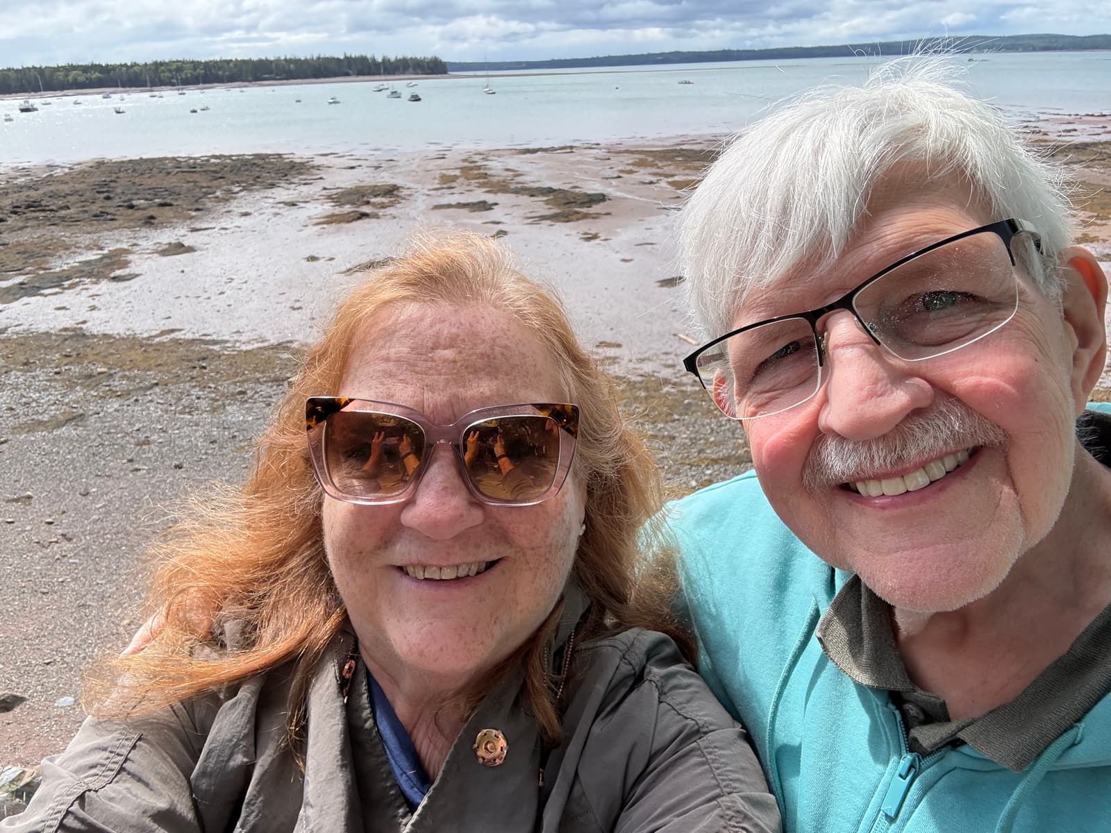 Michele Merin and her husband Bruce traveling together